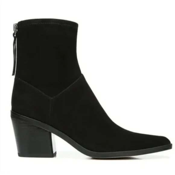 Naturalizer 27 Edit Berkeley2 Black Suede Sock Ankle Western Boots, Sz 9.5 - Picture 1 of 14